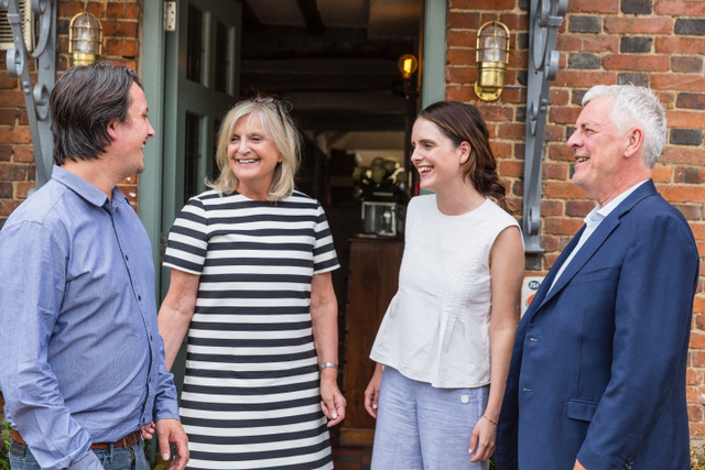 Directors of The Finch's Arms in Hambleton celebrate their AA ranking. Image credit: The Finch's Arms. 