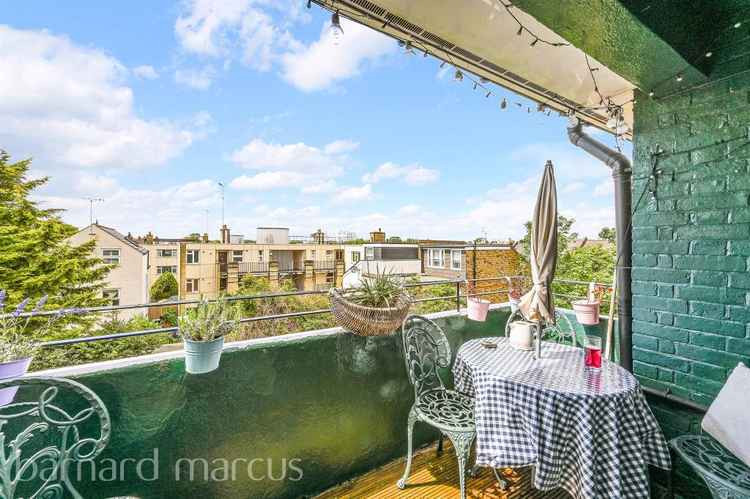 The 2-bedroom flat comes with a stunning private balcony (Credit: Barnard Marcus)