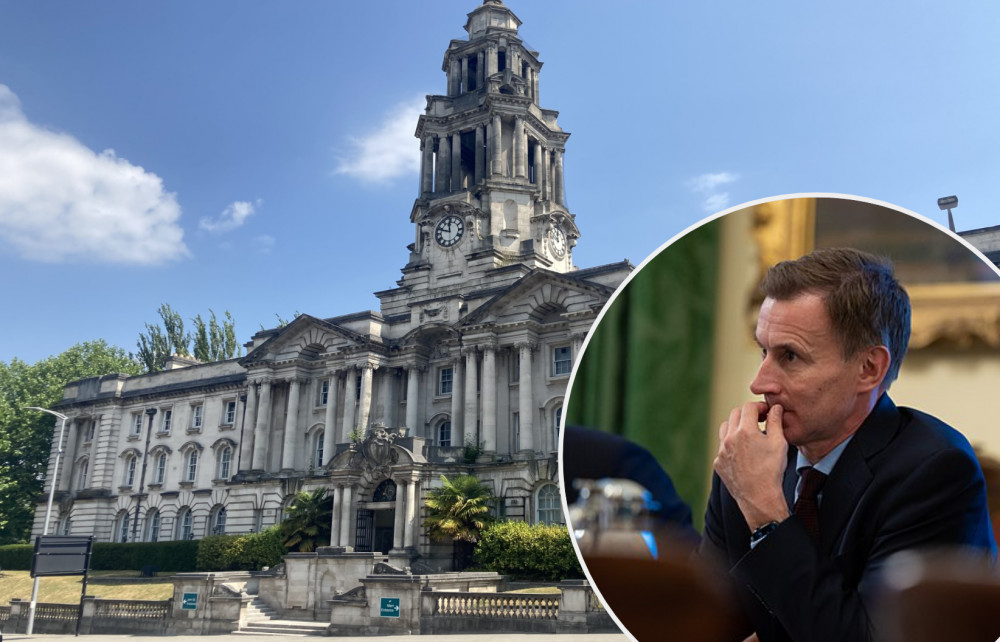 A motion will come before Stockport Council, calling on Jeremy Hunt to address the local government deficit (Images - Alasdair Perry / Wikimedia Commons)