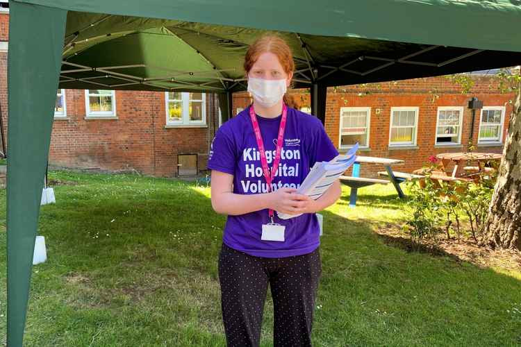 Carys Williams was the first volunteer to return to Kingston Hospital (Credit: Kingston Hospital NHS Foundation Trust)