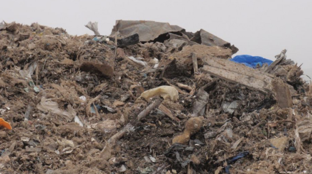 Dumped waste relating to the case (pictured). CREDIT: Environmental Agency