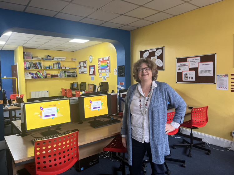 Celia in her classroom. (Photo: Emily Dalton)