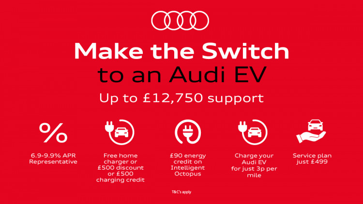 Swansway is offering customers up to £12,750 support to make the switch to an Audi EV (Swansway Motor Group).