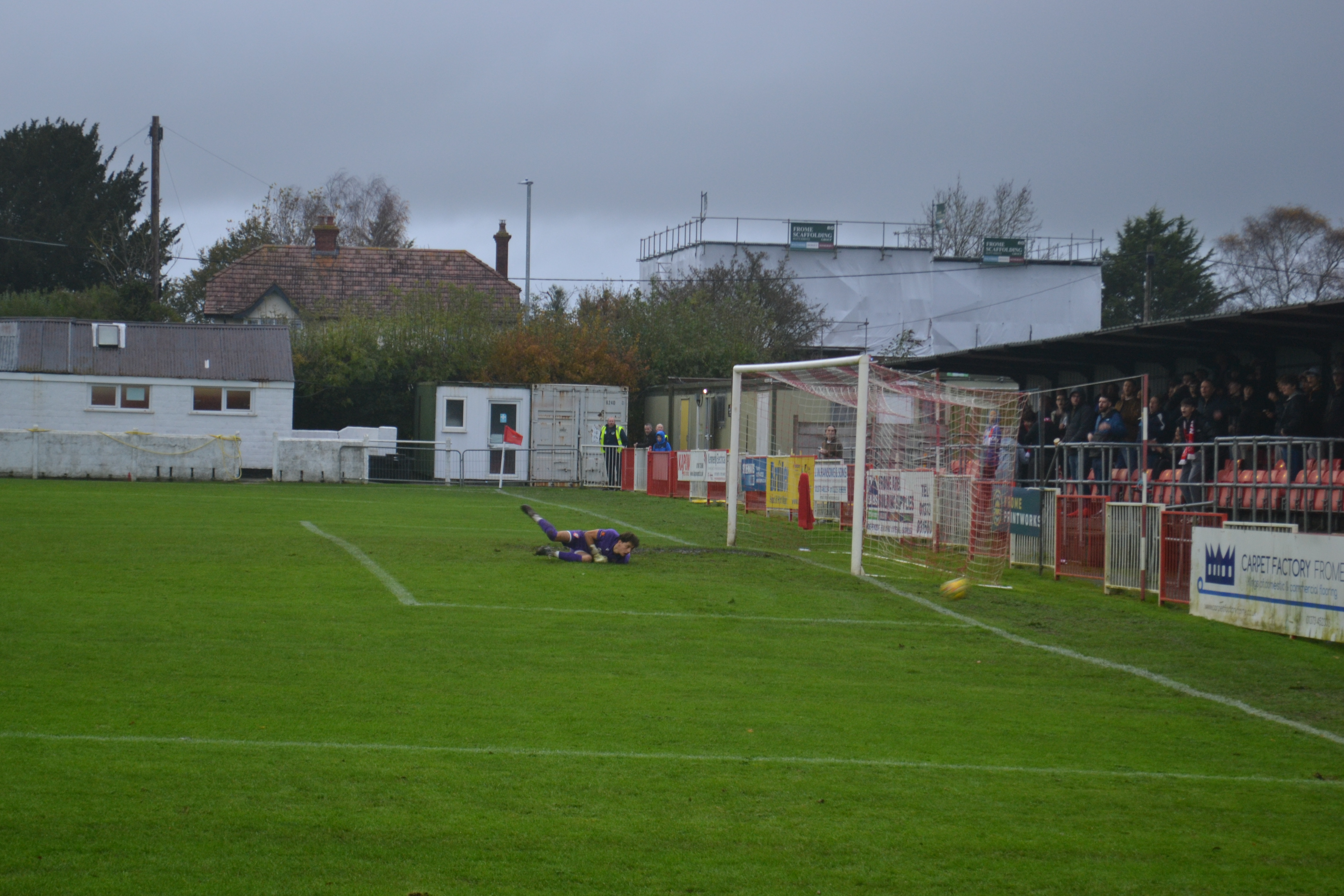 Earlier in the first half - sheesh that was a close thing. Photo Frome Nub News 