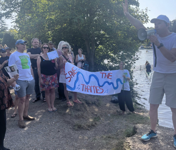 Campaign leader Ian McNuff making a speech during August's protest. (Photo: Emily Dalton)