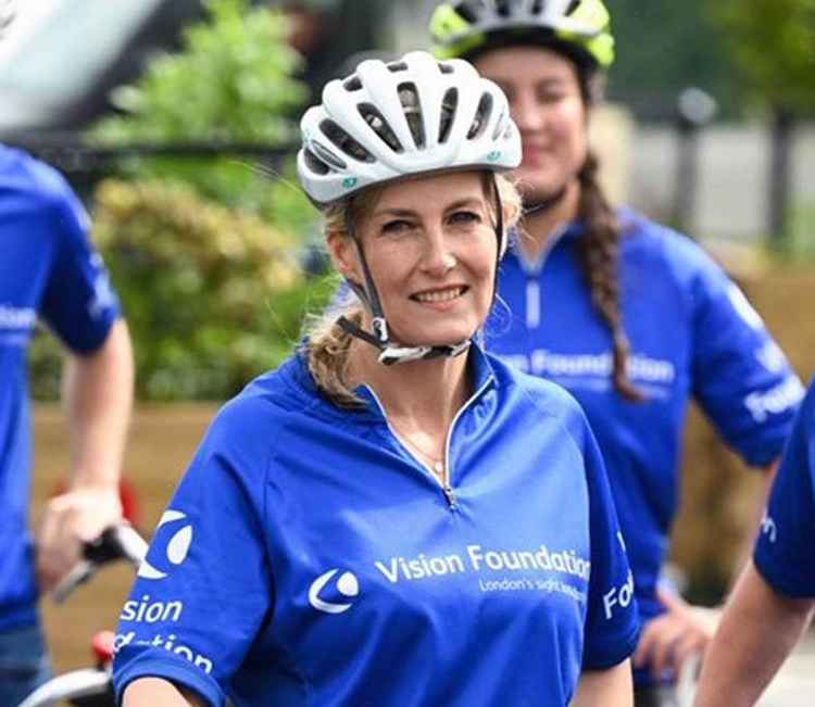 Sophie, Countess of Wessex, cycled in Bushy Park for the charity event (Credit: Vision Foundation)