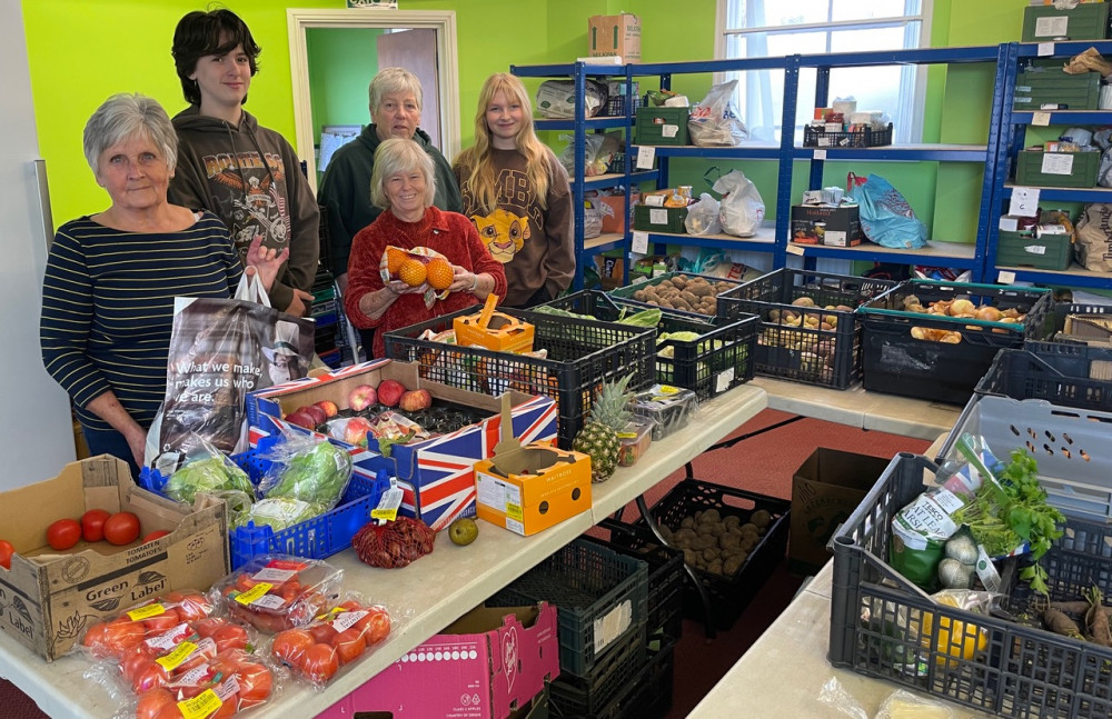 Volunteers at Wells Food Bank