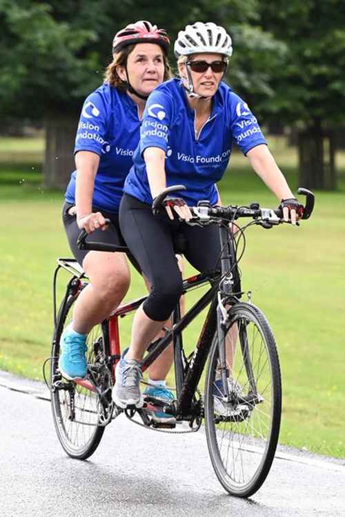 The pair were riding together with Countess Sophie as 'pilot' and Monica as 'stoker' (Credit: Vision Foundation)