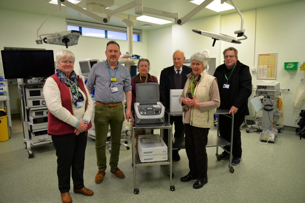 Musgrove Park Hospital League of Friends with Mr Robert Jones (second from left), our consultant urologist.   Photo Somerset NHS