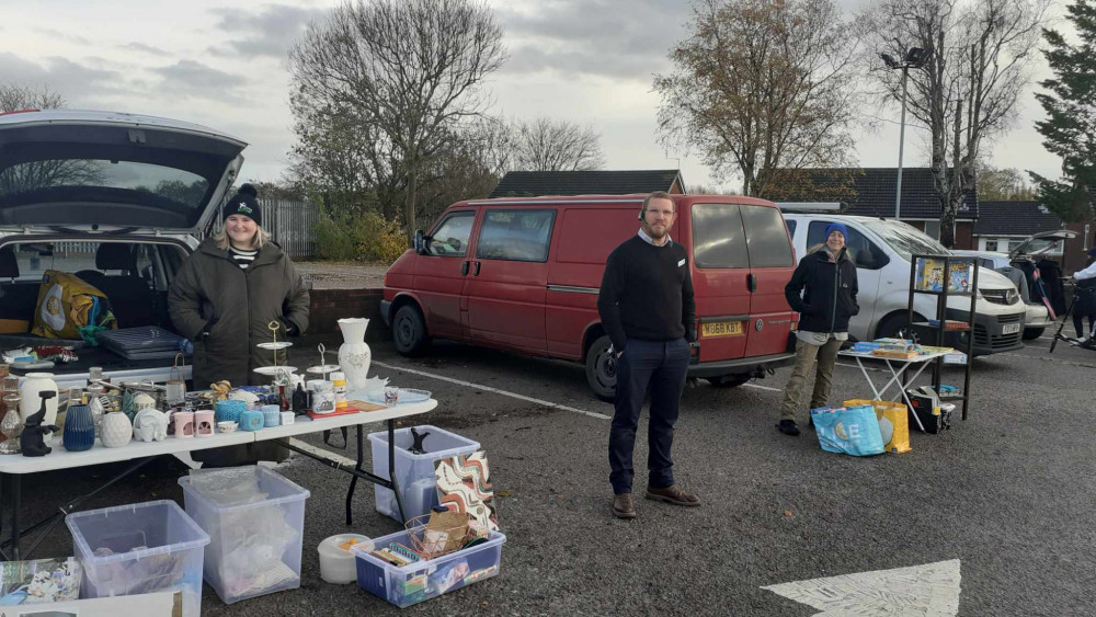 Lawton Way manager, Colin Mason at the weekend's car boot. (Photo: Nub News)o