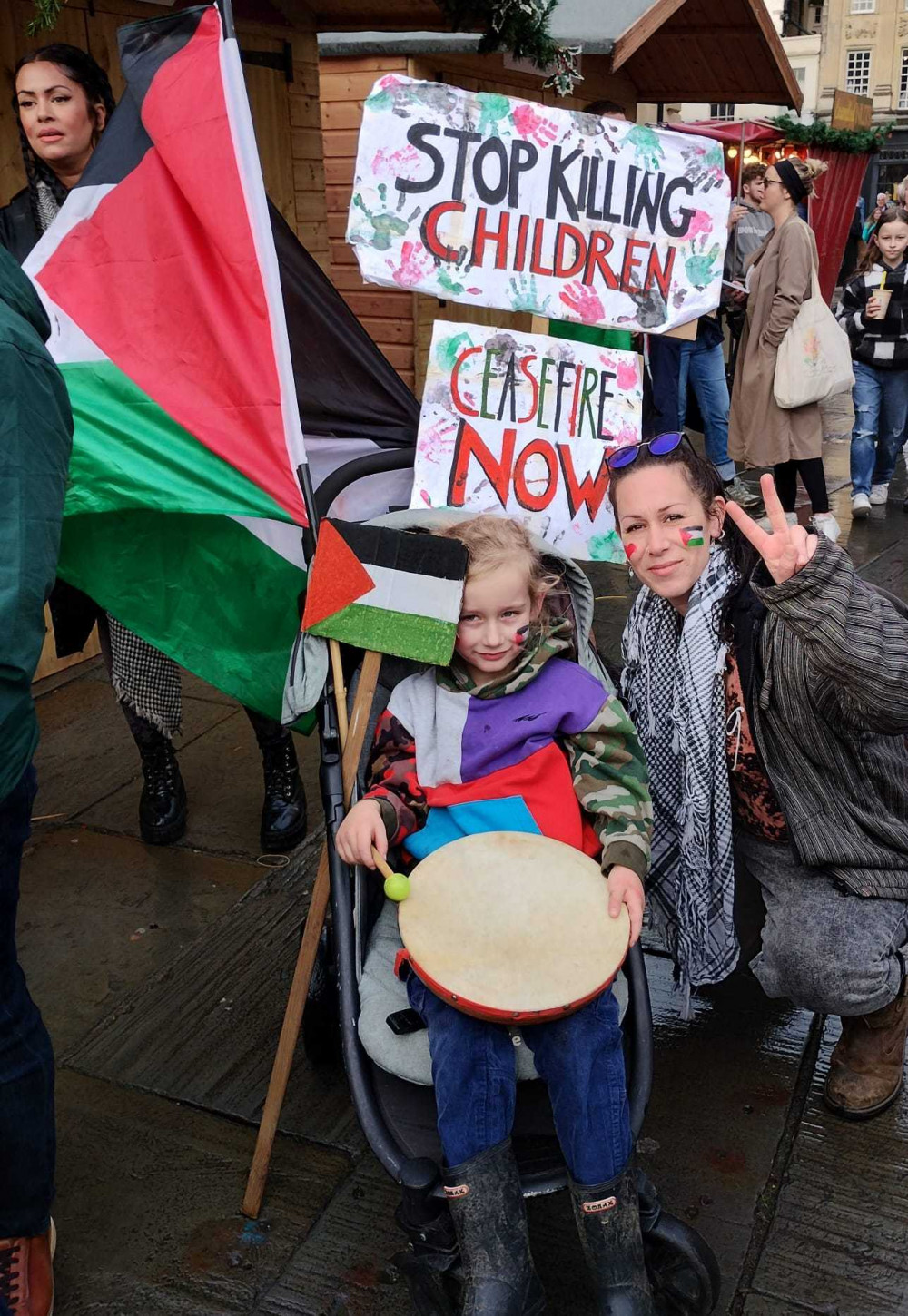 A young protestor at the demonstration (Image: Jane Samson) - free to use for all partners