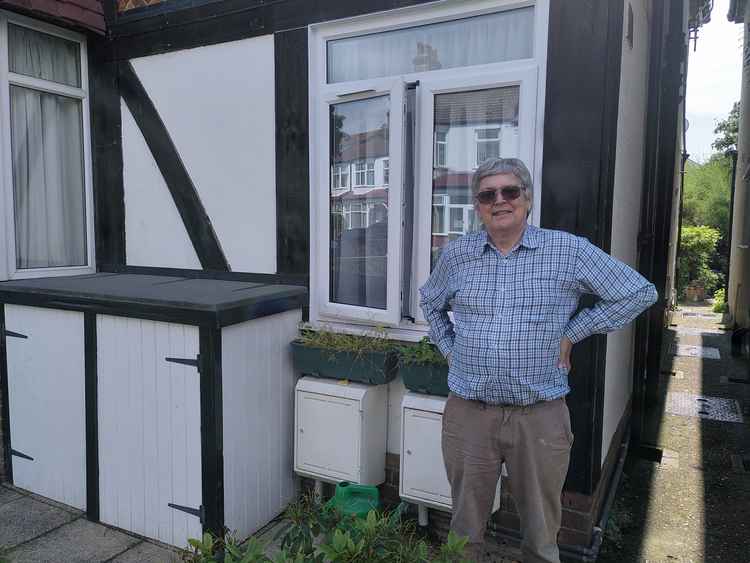 David Gaunt has seen flooding in Abbotts Avenue before. He was affected in last night's flooding in Raynes Park (Credit: Tara O'Connor)