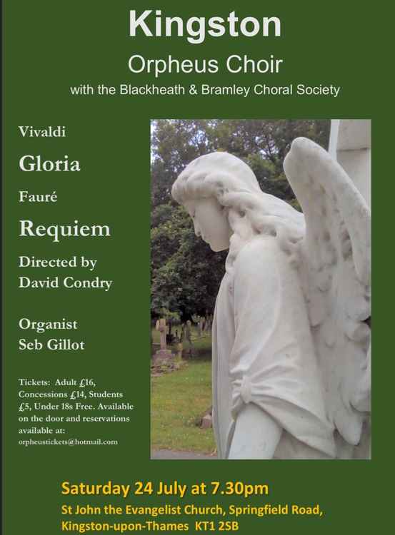 The concert starts at 7.30pm and will take place at St Johns Church on Grove Lane (Credit: Kingston Orpheus)