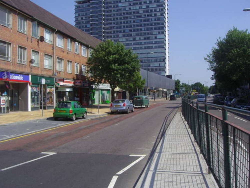 Tolworth Broadway, where the crash happened (Credit: David Howard via Geograph)