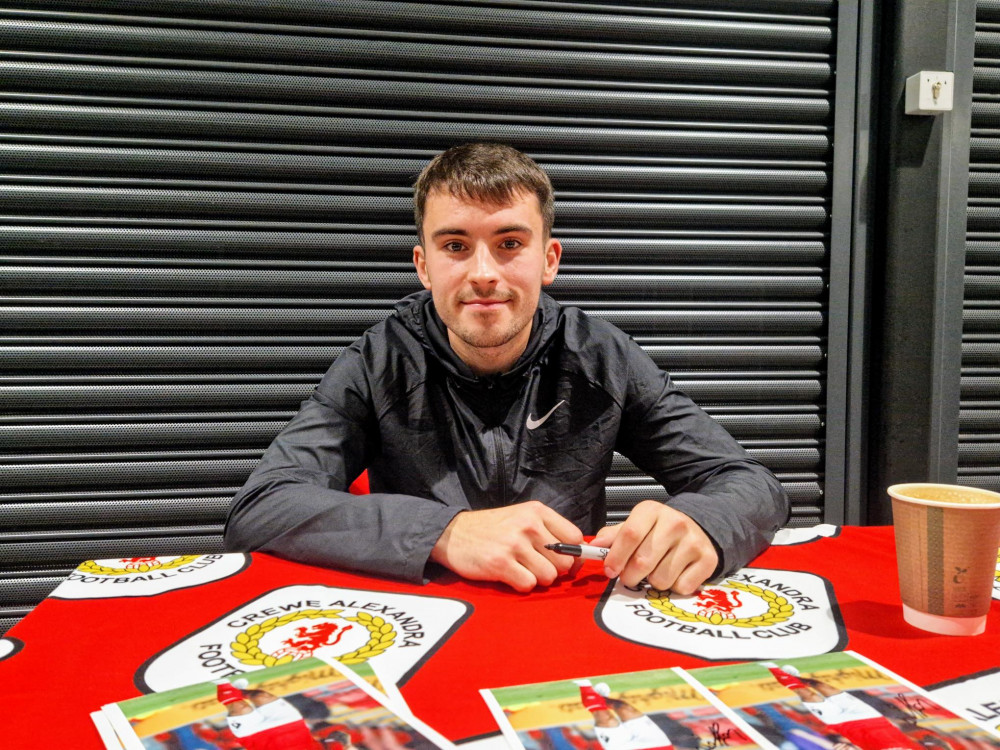 Crewe Alex captain, Luke Offord, exclusively spoke to Nub News at Crewe Market Hall (Ryan Parker).