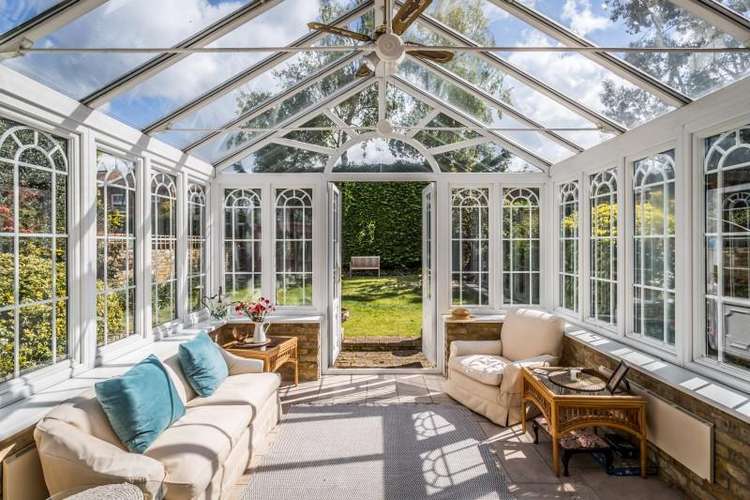 The conservatory offers picturesque views (Credit: Carringtons)