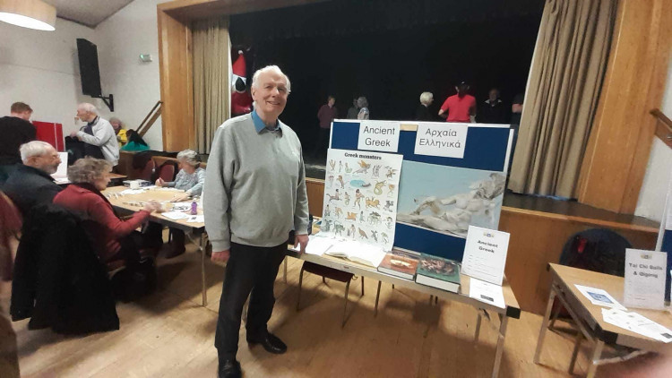 John Williams who teaches ancient Greek to members of Alsager U3A (Photo: Nub News) 