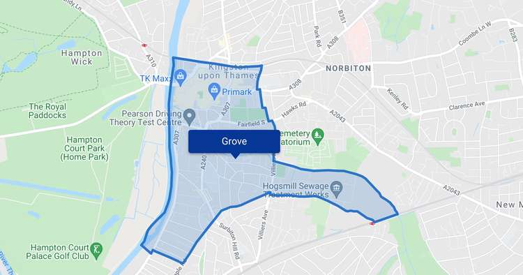 The area that Kingston's Grove police cover (Credit: met.police.uk)