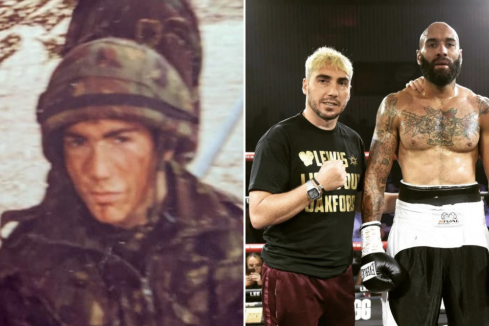 An ex-solider from the British Army went from completing tours in Bosnia to coaching one of the best boxers in the country from his Ealing gym (credit: Matthew Hirst).