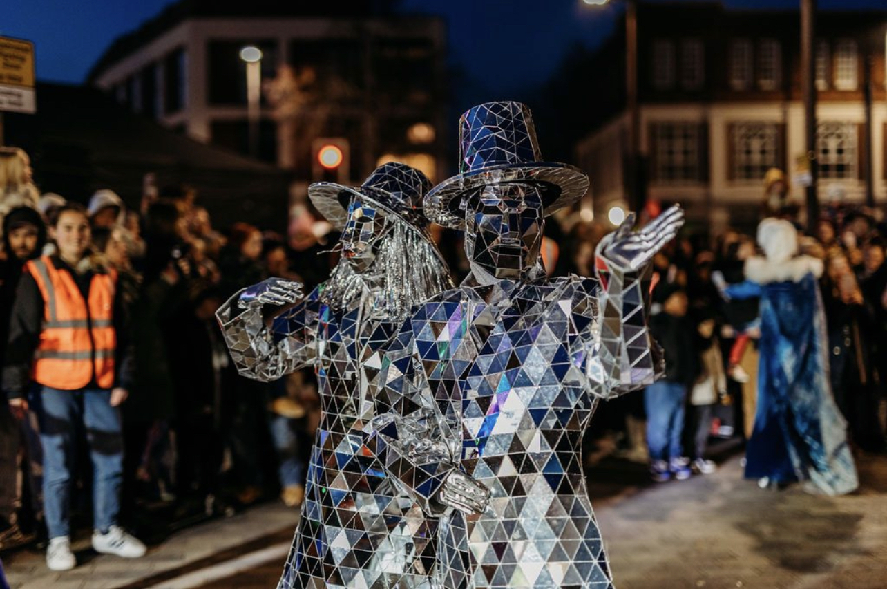 A brilliant day: Hard-working Letchworth BID team and Love Letchworth thank residents for best ever Christmas Lights Switch On. CREDIT:  Emily Packman 