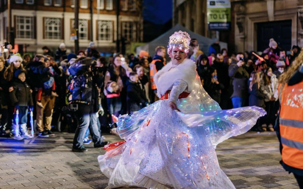 A brilliant day: Hard-working Letchworth BID team and Love Letchworth thank residents for best ever Christmas Lights Switch On. CREDIT:  Emily Packman 