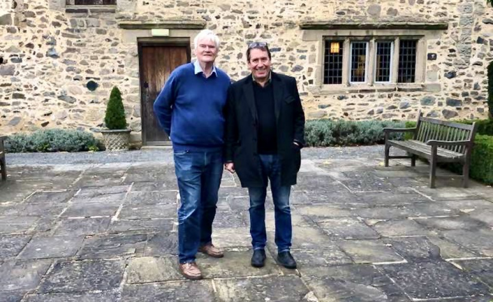 Cllr Russell Johnson with the host of BBC's Later, Jools Holland, at the Manor House in Donington le Heath
