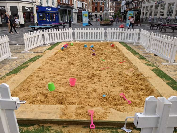 Kingston marketplace now has a giant sandpit