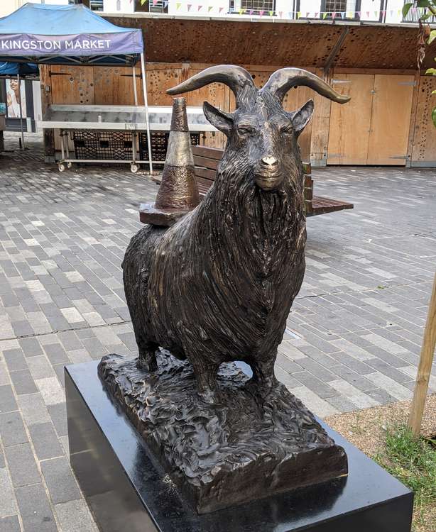 Kingston sculpture trail will open this month. Pictured: the 'party animal' statue (Image: Nub News)