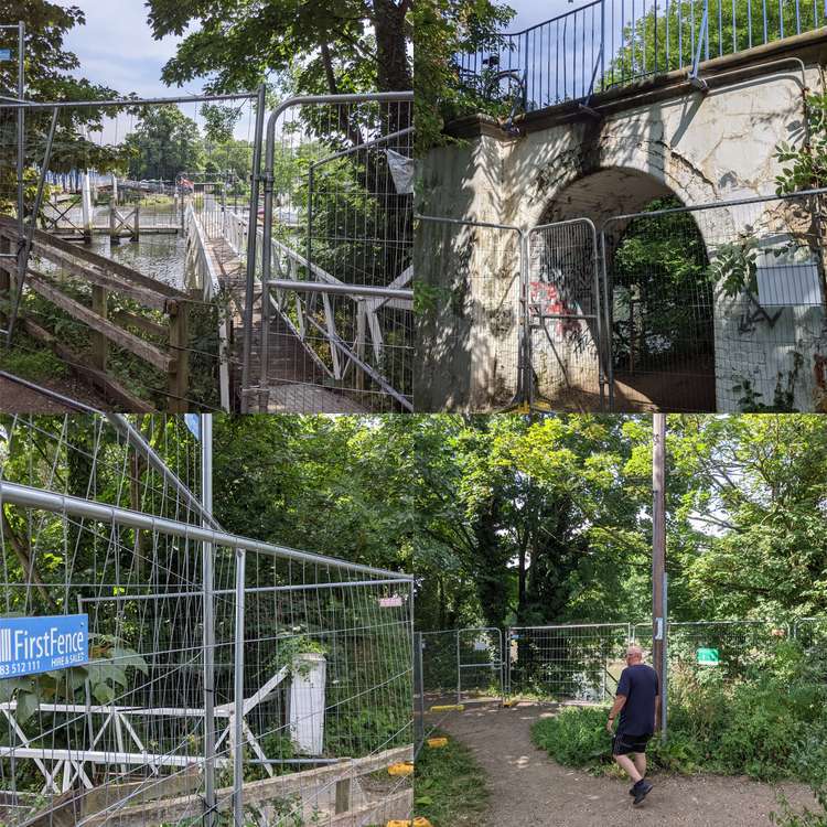 A beachy area near the Lock bridges has been fenced off (Image: Nub News)