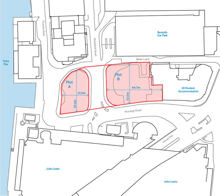 Where the new tower would be built (Image: Thamesside Kingston)