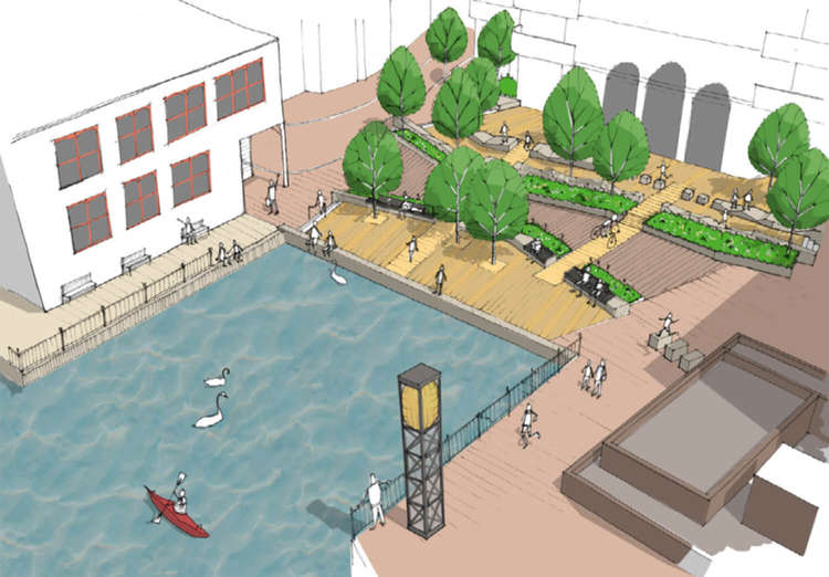 Plans for the space outside the building (Image: Thamesside Kingston)