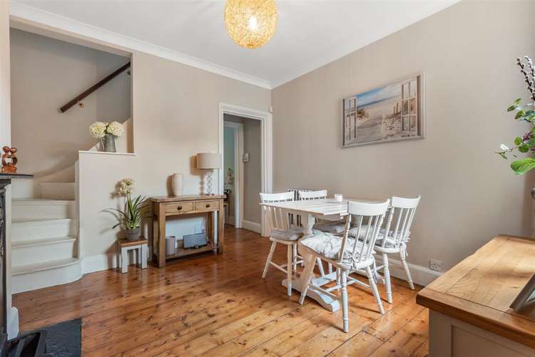 Stairs in the dining room connect the two floors (Image: Matthew James)