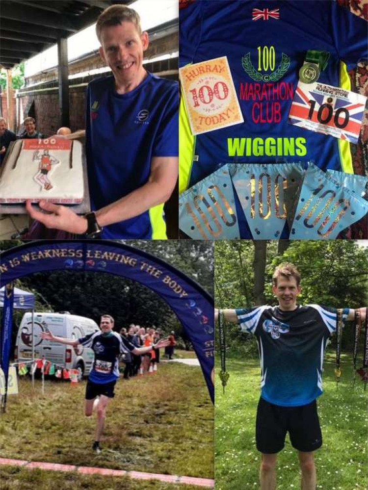 Michael Wiggins reached his 100th marathon last weekend at the Thames Meander Marathon (Image: Michael Wiggins)