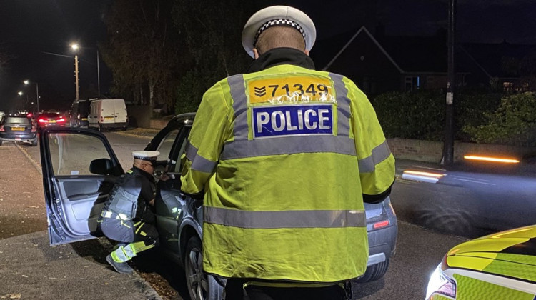 Officers conduct a stop in Thurrock during the shift