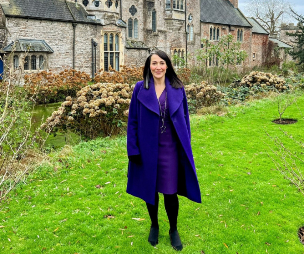 Merryn Kidd in the grounds of The Bishop's Palace, Wells