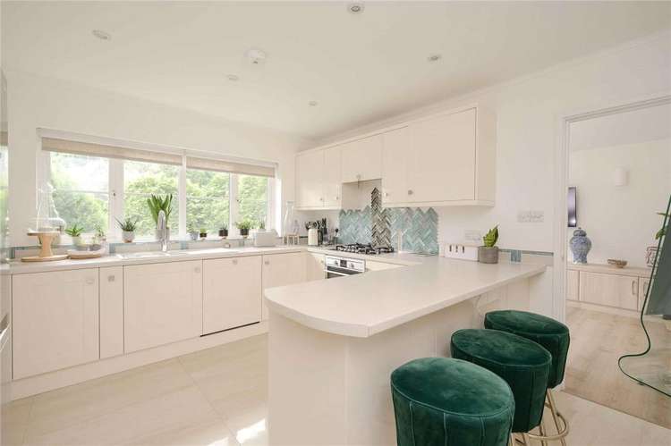 The modern, minimalist kitchen/breakfast room (Image: Coombe Residental)