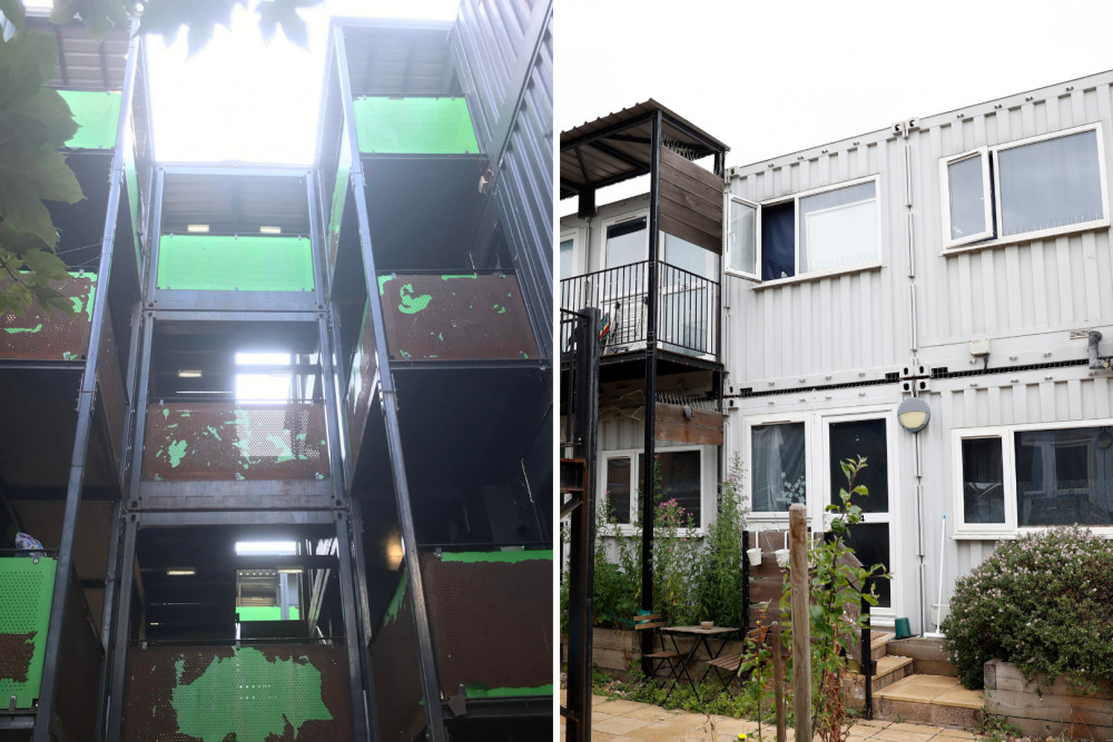 Meath Court (left) and Marston Court (right) were built back in 2017 to temporarily house people in Ealing (credit: Facundo Arrizabalaga/LDRS).