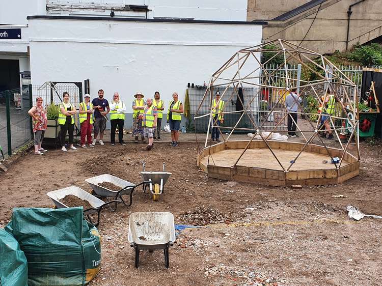 Construction for Crop Ups took place last month and was led by volunteers (Image: The Community Brain)