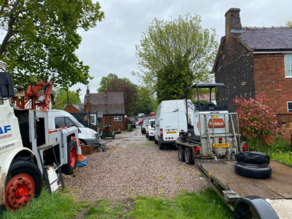 The piece of land is currently used for storing vehicles (image via planning application)