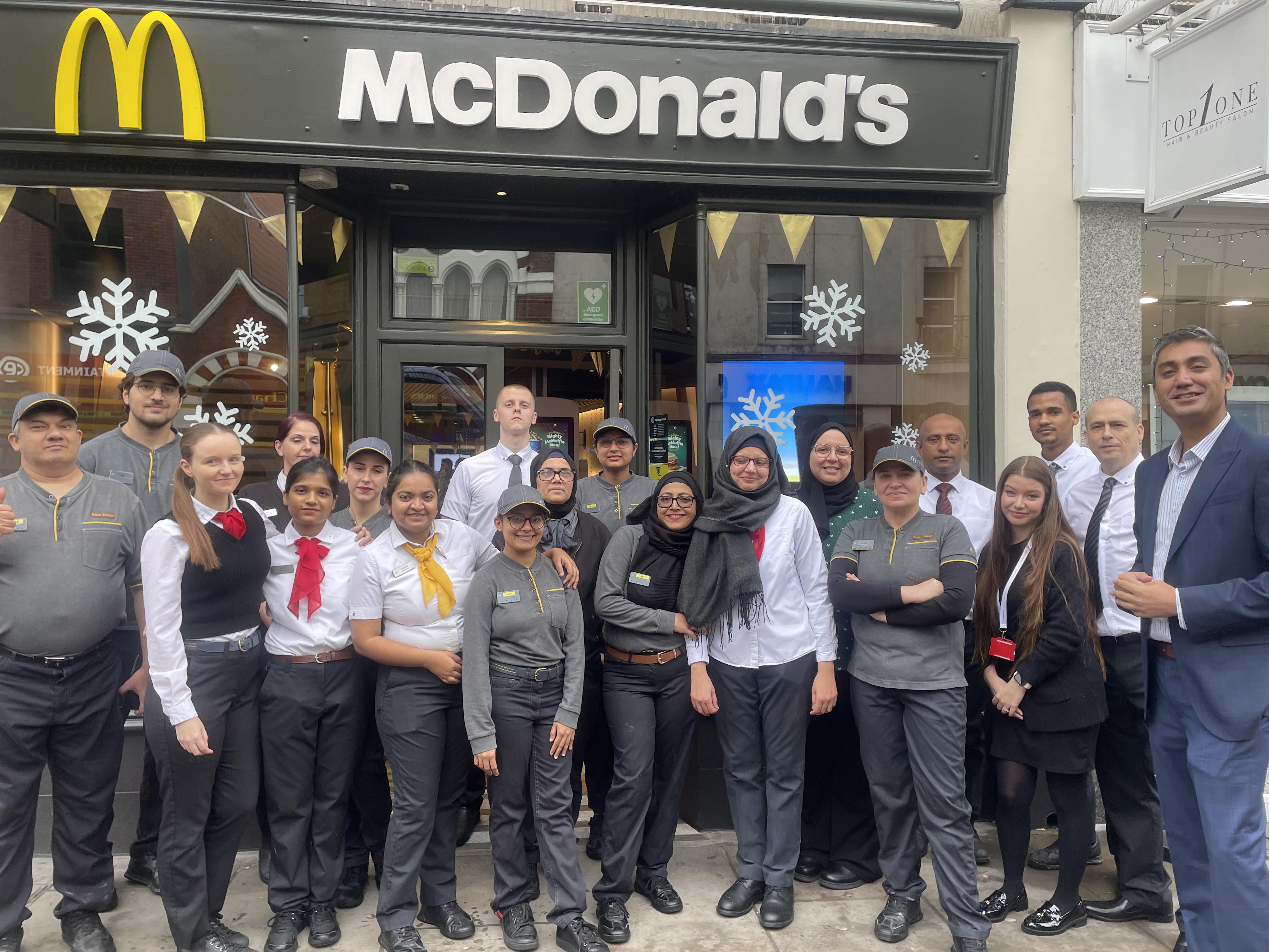 The staff congregated outside the restaurant for a team photograph. (Photo Credit: Heather Nicholls).