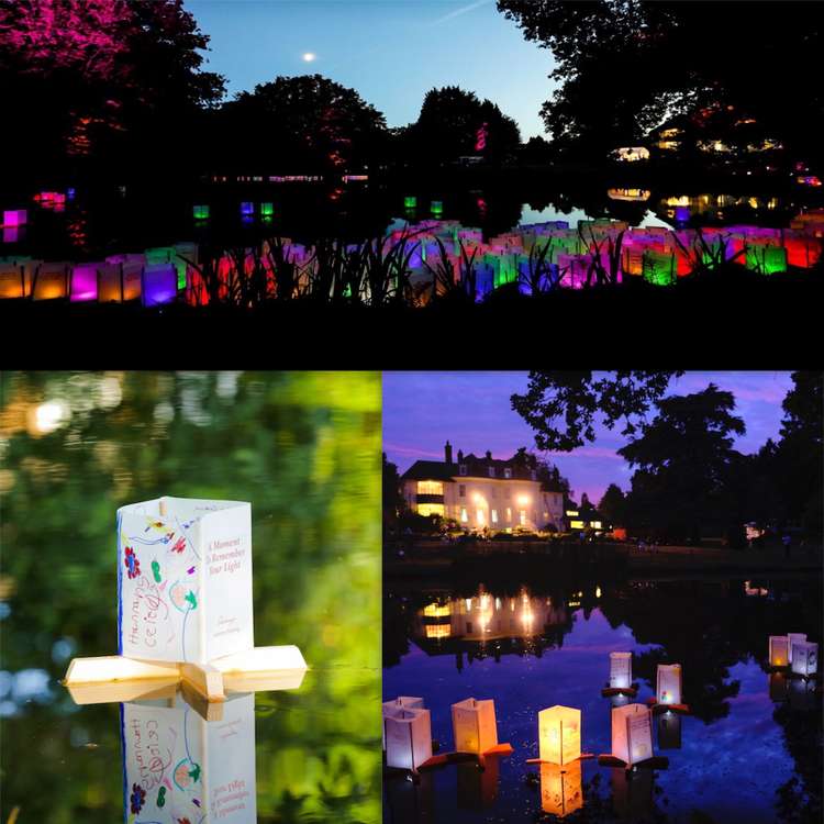 The beautiful lanterns help create a feeling of community and look stunning on their lake (Image: Shinnyo-en UK)