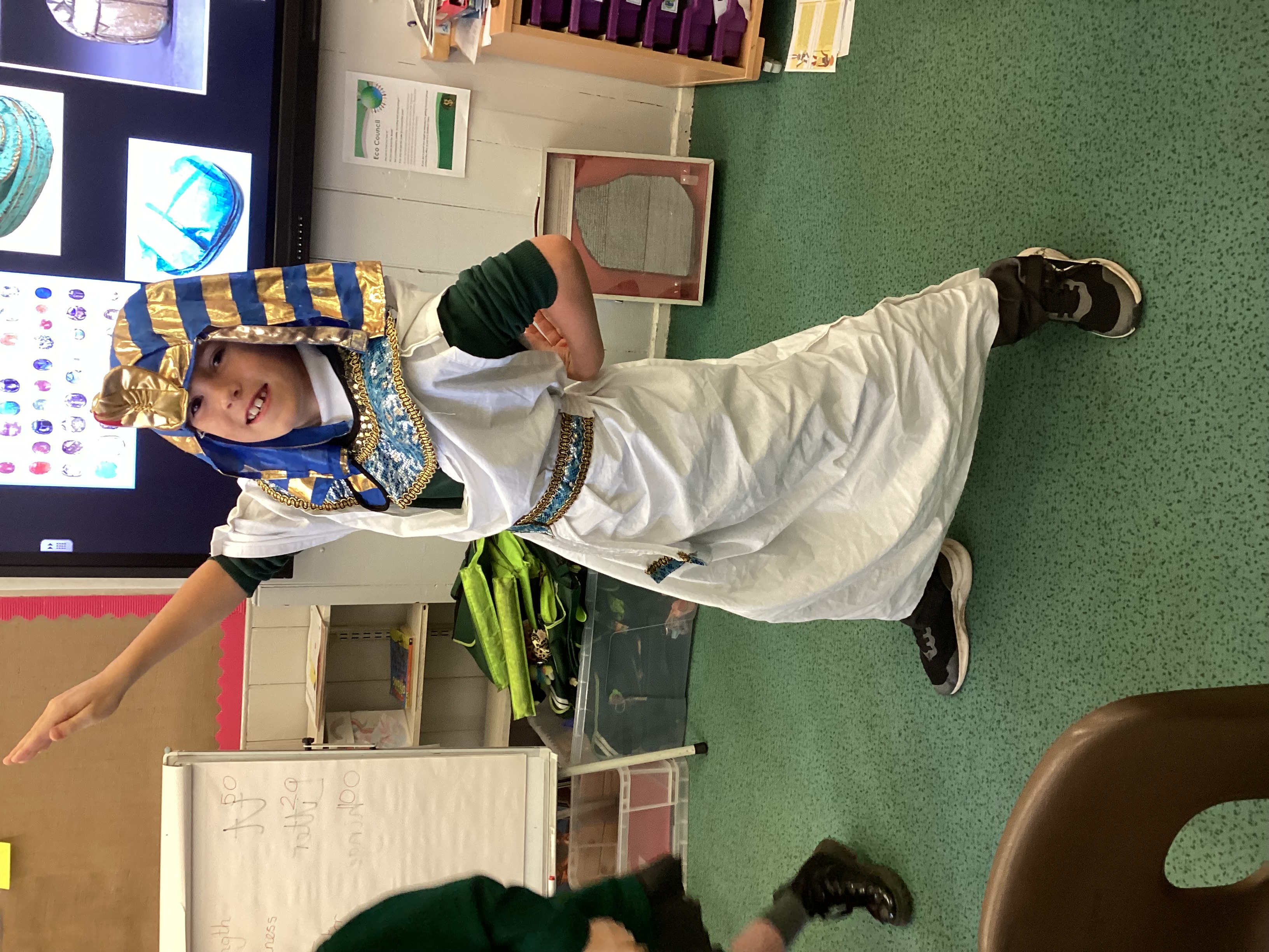 Dressing up as Ancient Egyptians was fun!