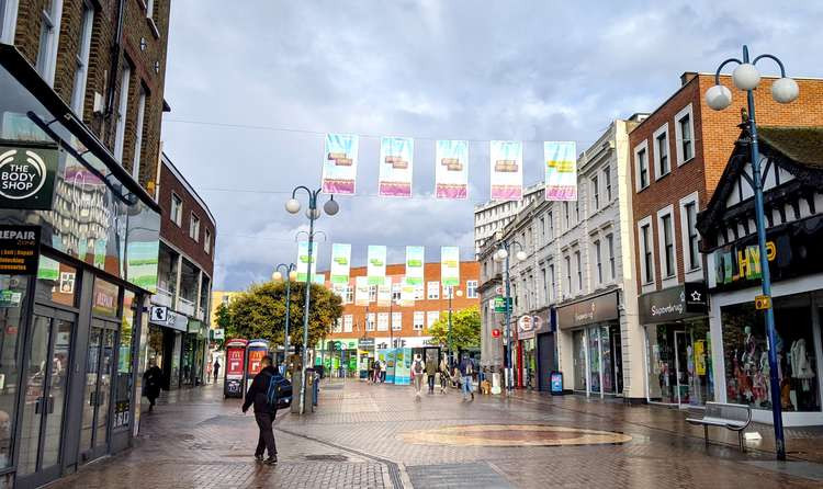 Kingston high street - fingers crossed we get that sunshine this morning! (Image: Ellie Brown)