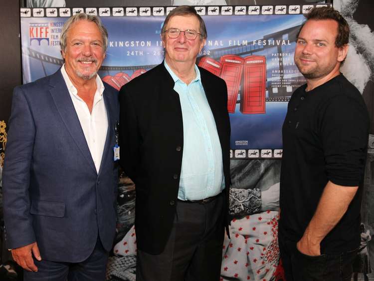 Kingston International Film Festival patron Mike Newell (centre), pictured with founder and festival director David Cunningham (left) and festival director & artistic director of the Rose Christopher Haydon (right) (Image: KIFF)