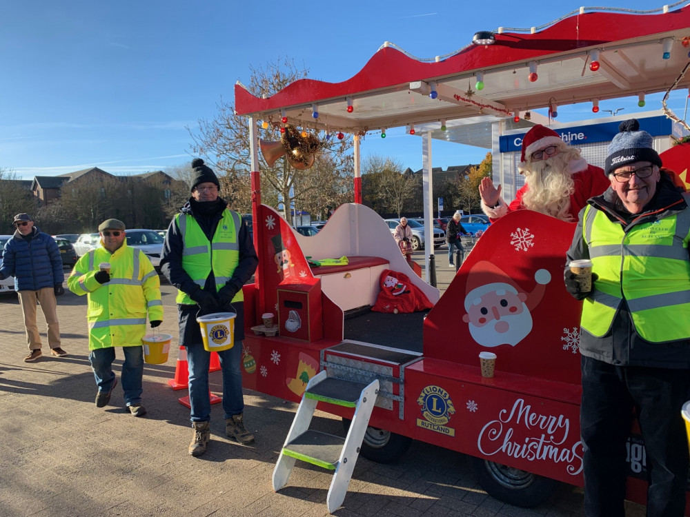 Santa is flying into Oakham and Uppingham this December. Image credit: Rutland Lions