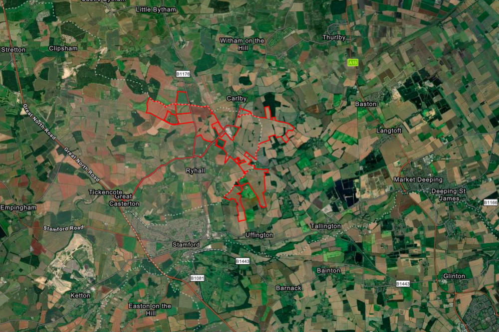 Mallard Pass Solar Farm is proposed for land between Rutland and Stamford covering over 2,000 acres. Image credit: RCC / LDRS. 