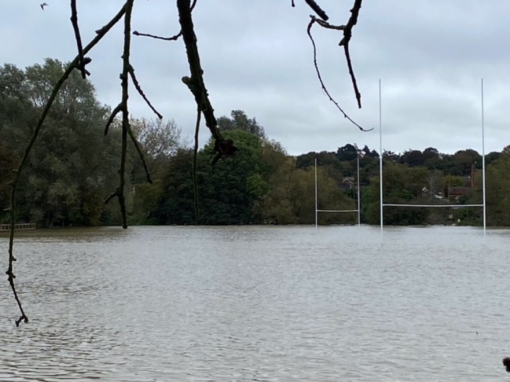 Layham Road sports ground was recently flooded (Picture: submitted)