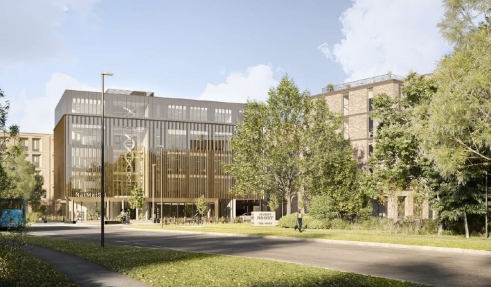 A view of the college building and student accommodation at 2 The Oaks (Image: Design & Access Statement / Greystar)