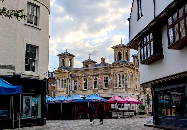 Kingston upon Thames market - the borough's covid infection rate is now the highest in London (Image: Ellie Brown)