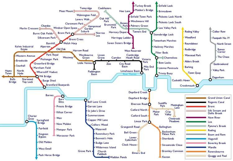 The 'Tube map' of London's lesser known waterways, with 2 rivers in Kingston (Image: London Sound Survey)